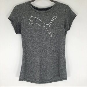 Puma Women's Heather Gray Short Sleeve Tee 1X Plus Size